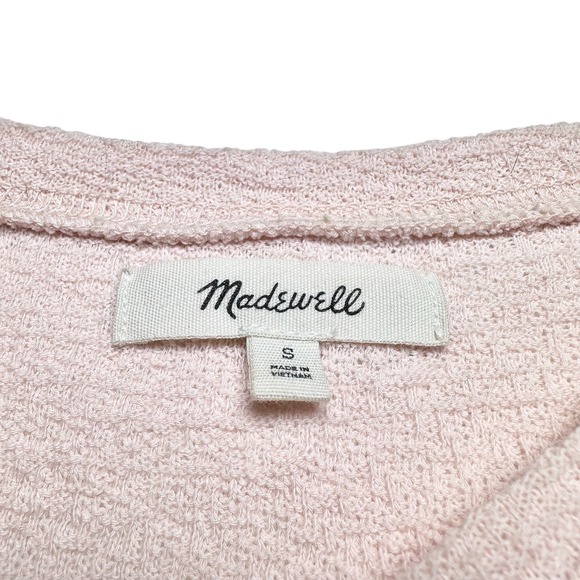 Madewell | Women | Ingrid Dolman Blush Pink Flutter Short Sleeve Top | Small - Picture 8 of 11